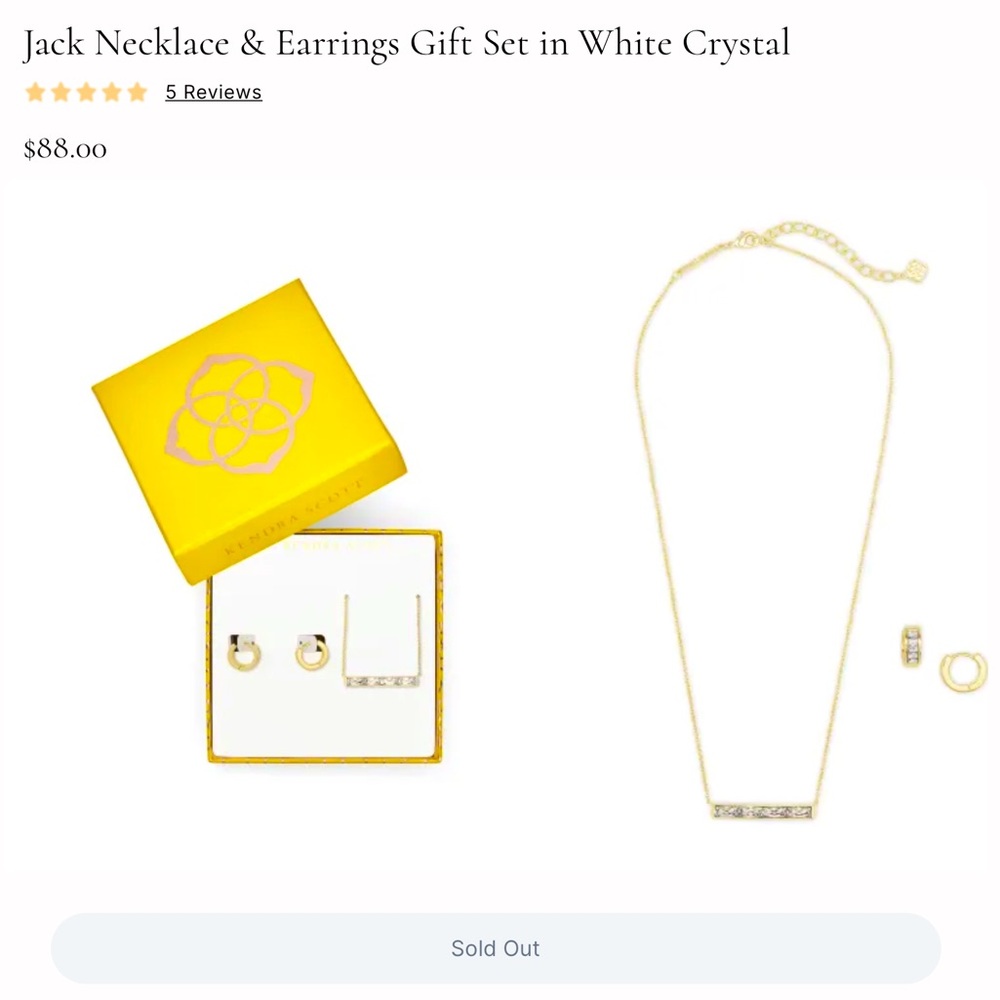 Kendra Scott White Crystal Set